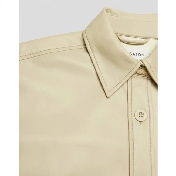 Aritzia Babaton Frances Button-Up in Sand White - Picture 5 of 12